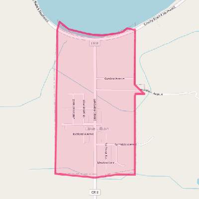 Map of Lake Lillian