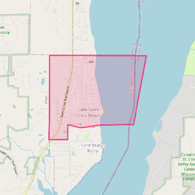 Map of Lake St. Croix Beach