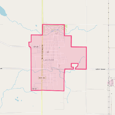 Map of Lakefield