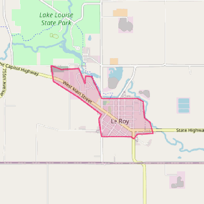Map of Le Roy