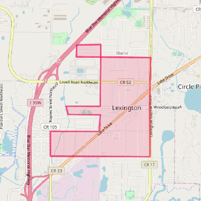 Map of Lexington