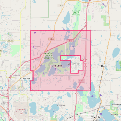 Map of Lino Lakes