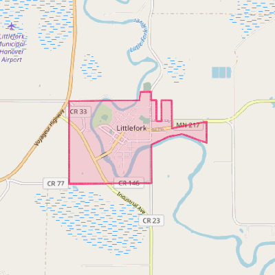 Map of Littlefork