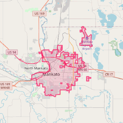 Map of Mankato