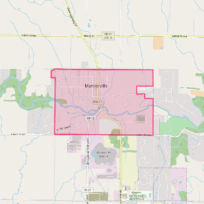 Map of Mantorville