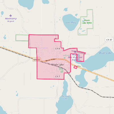 Map of Maple Lake