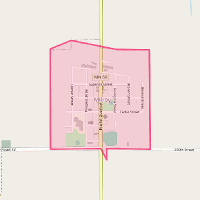 Map of Milroy