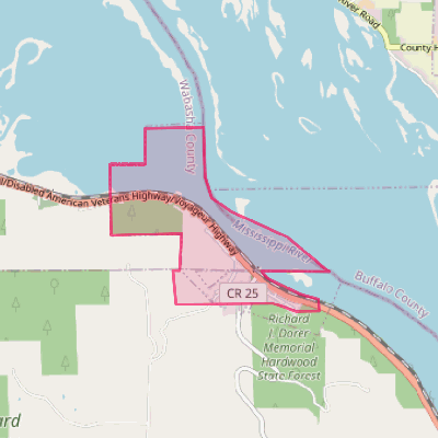 Map of Minneiska