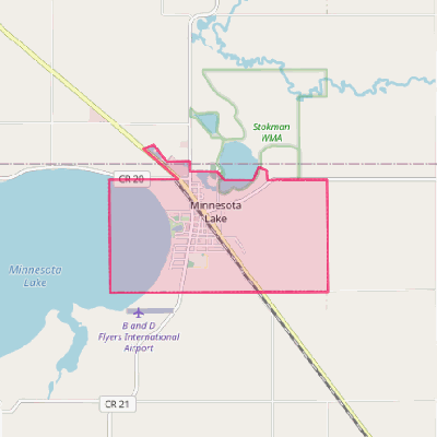 Map of Minnesota Lake
