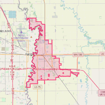 Map of Moorhead