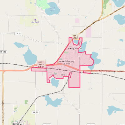 Map of Norwood Young America