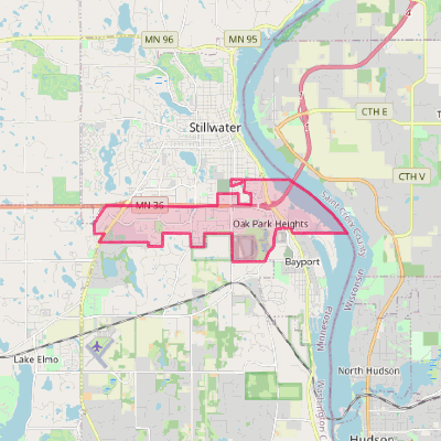 Map of Oak Park Heights