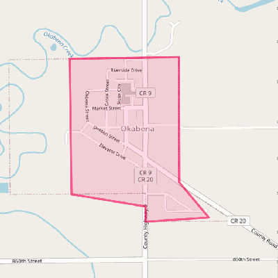 Map of Okabena