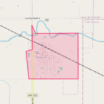 Map of Oklee