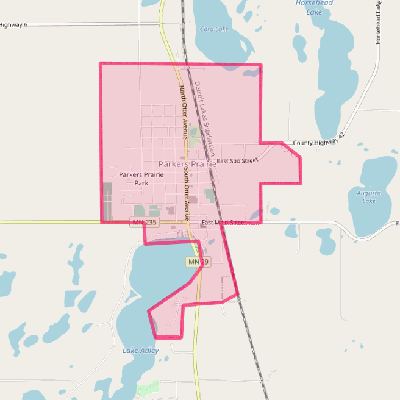 Map of Parkers Prairie