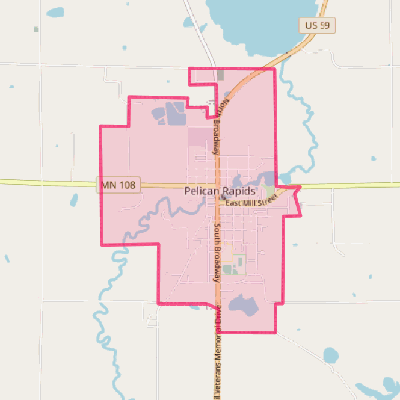 Map of Pelican Rapids