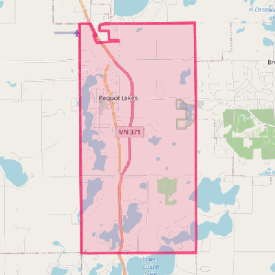 Map of Pequot Lakes