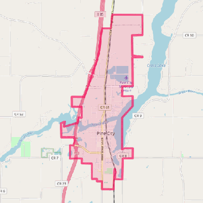 Map of Pine City