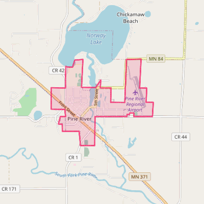 Map of Pine River