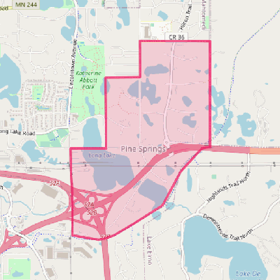 Map of Pine Springs