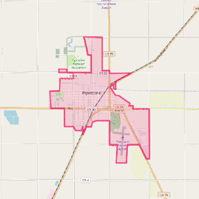 Map of Pipestone