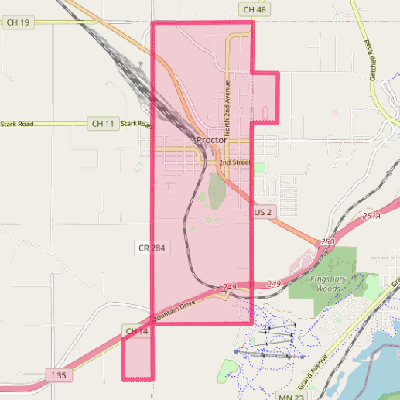 Map of Proctor