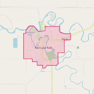 Map of Red Lake Falls