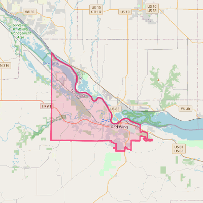 Map of Red Wing