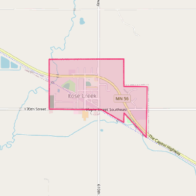 Map of Rose Creek