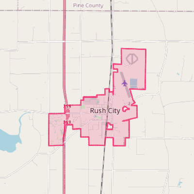 Map of Rush City