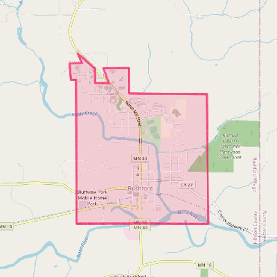 Map of Rushford