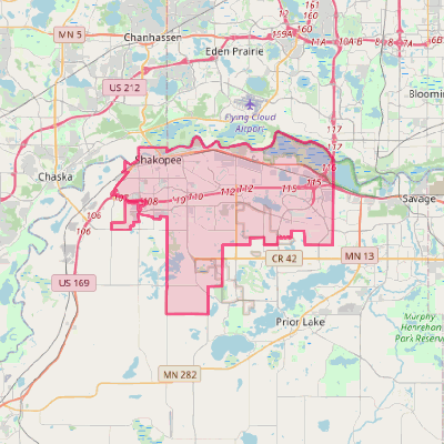 Map of Shakopee