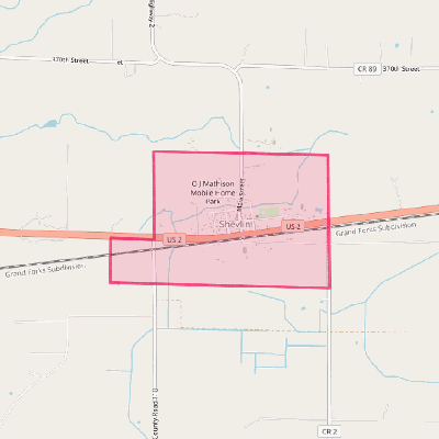 Map of Shevlin