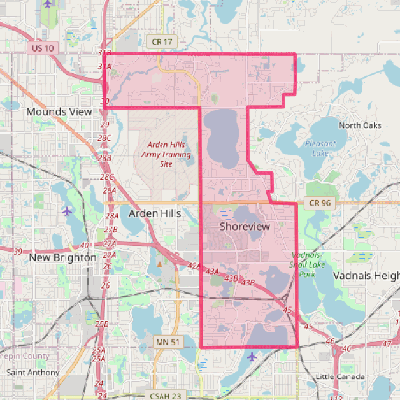 Map of Shoreview