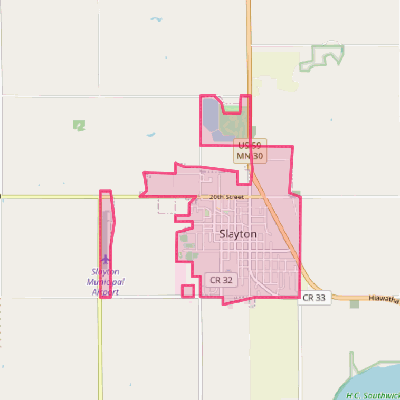 Map of Slayton