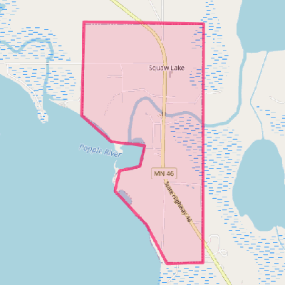 Map of Squaw Lake