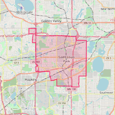 Map of St. Louis Park