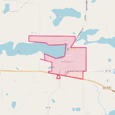 Map of Underwood