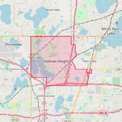 Map of Vadnais Heights