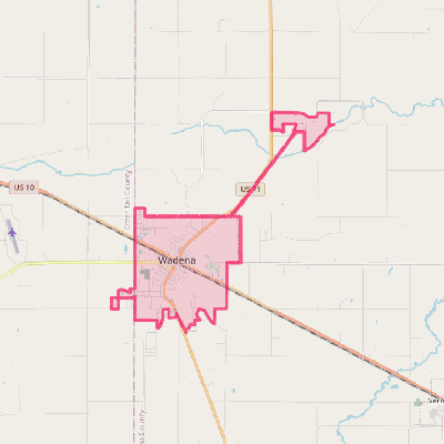 Map of Wadena