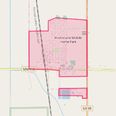 Map of Waubun