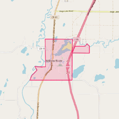 Map of Willow River