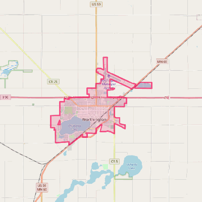 Map of Worthington