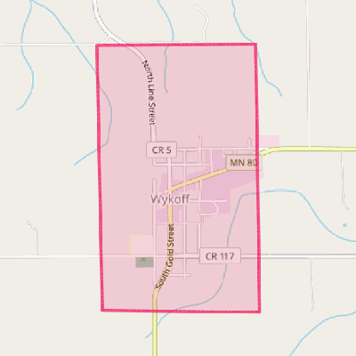 Map of Wykoff