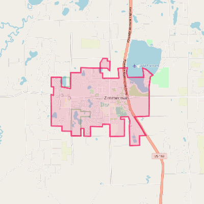 Map of Zimmerman