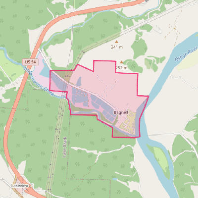 Map of Bagnell