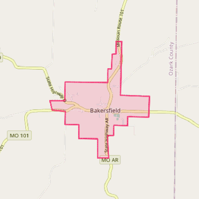 Map of Bakersfield