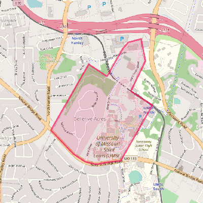 Map of Bellerive Acres