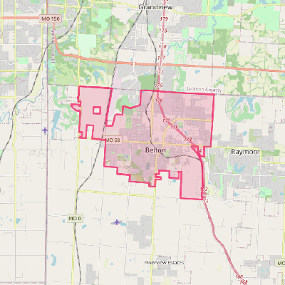 Map of Belton