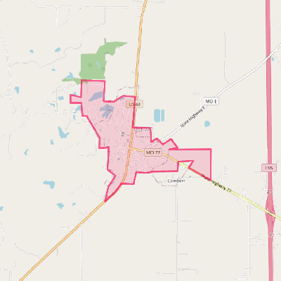 Map of Benton